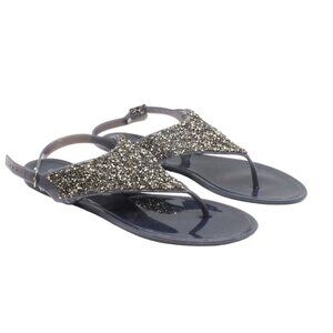 Olivia Miller Womens Miller Alessano Rhinestone Slingback Jelly Sandals